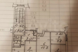4-к. квартира, 60 м², 5/5 эт.